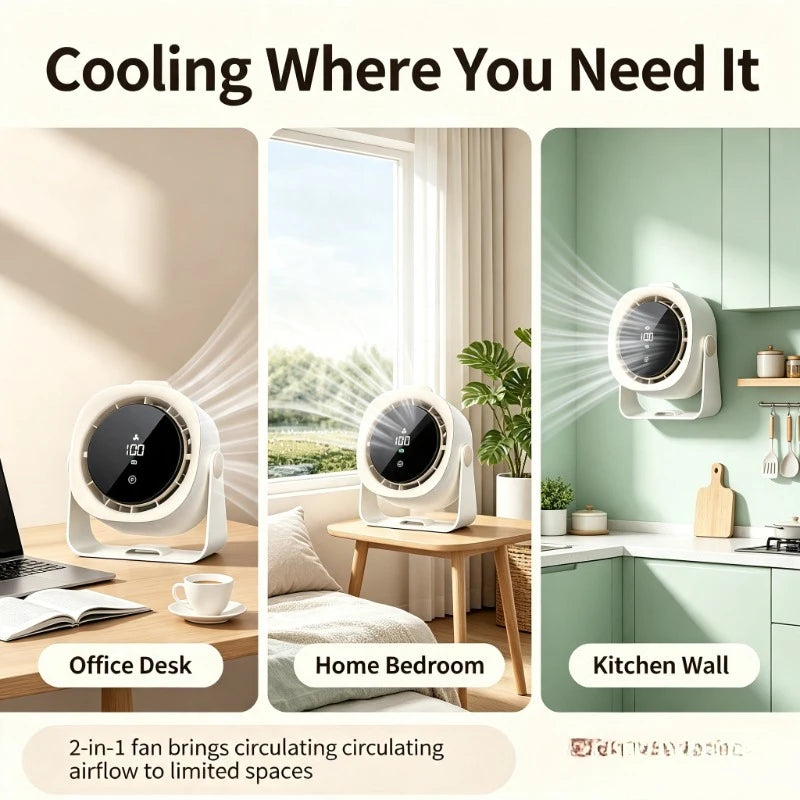 Desktop Circulator Fan Digital Touch Screen