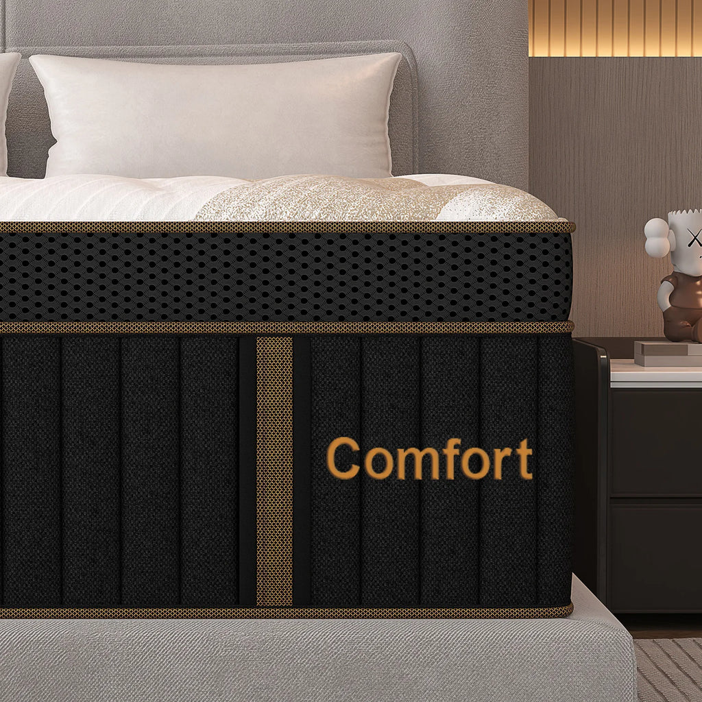 Gel Memory Foam Hybrid Pocket Spring Mattress Twin Full Queen King Bed Mattress In A Box, Medium Firm Motion Isolation