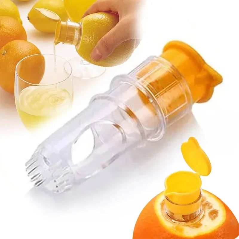 Portable Lemon Juicer Plastic Juicer Washable Manual Juicer with Built-in Filter Suitable for Family Travel