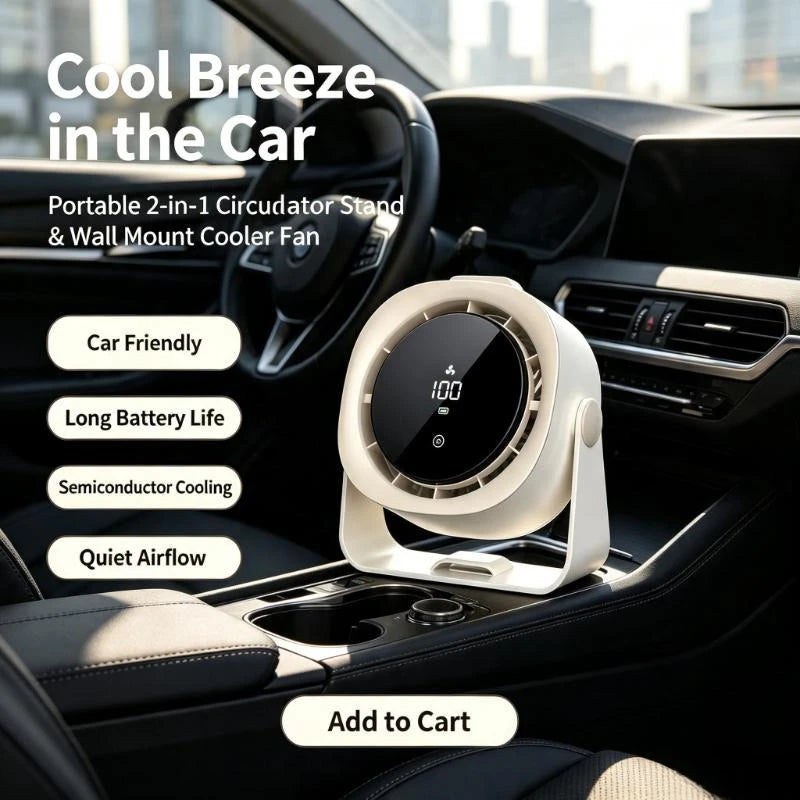 Desktop Circulator Fan Digital Touch Screen