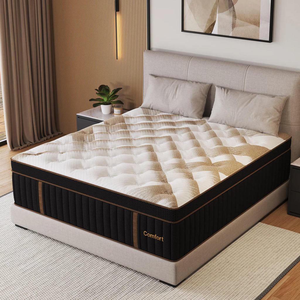 Gel Memory Foam Hybrid Pocket Spring Mattress Twin Full Queen King Bed Mattress In A Box, Medium Firm Motion Isolation